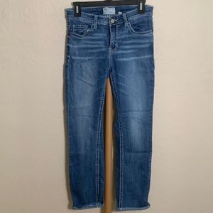 BKE Payton straight leg medium wash ankle jeans size 26